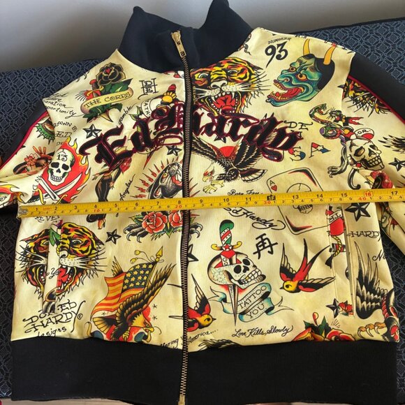 Ed Hardy Women's Shrunken Flashboard Multitrack Jacket - Picture 9 of 10